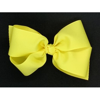 Yellow (Lemon) Grosgrain Bow - 6 Inch